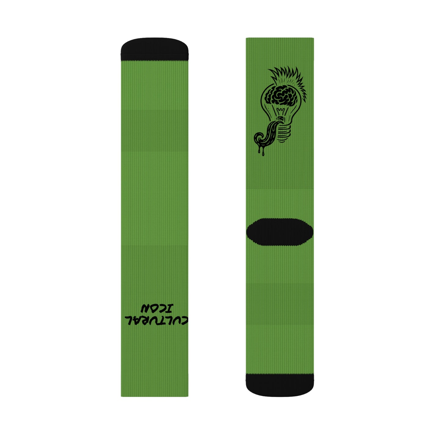 Green and Black Cultural Icon socks