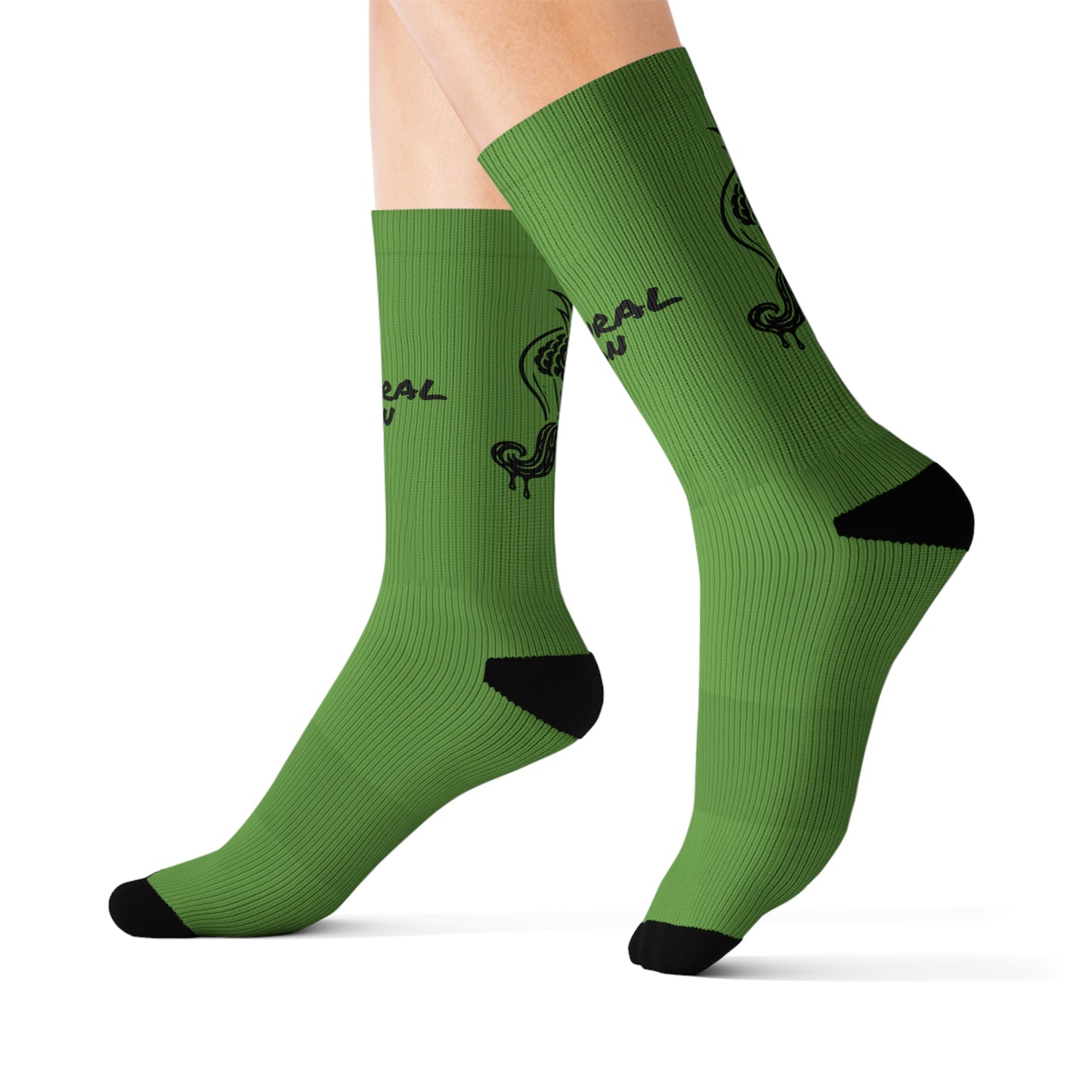 Green and Black Cultural Icon socks