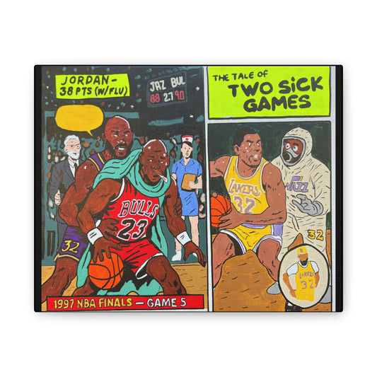 2 Sick Games Canvas Stretched, 0.75"