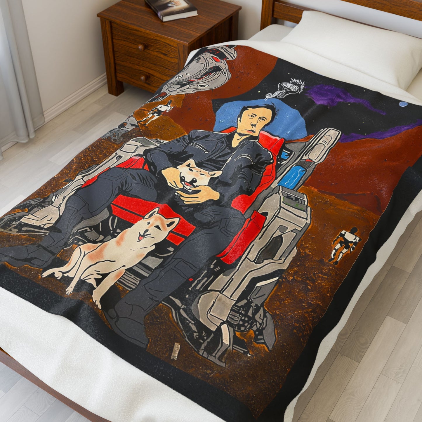 Elon Musk Velveteen Plush Blanket